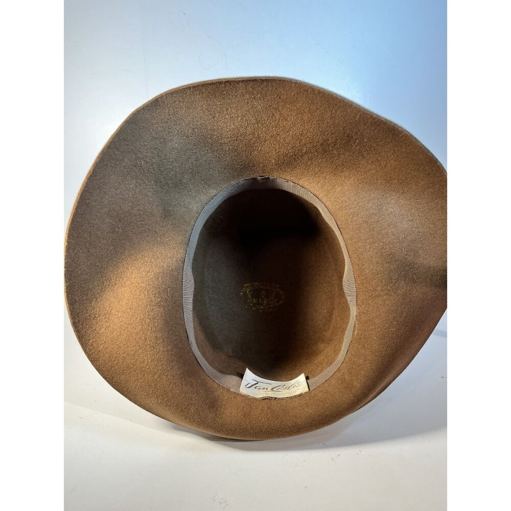 Vintage Jan Leslie Brown Hat Imported Velour Mod Theater Cosplay READ - Picture 9 of 11